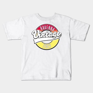 Ravenna italy vintage style logo Kids T-Shirt